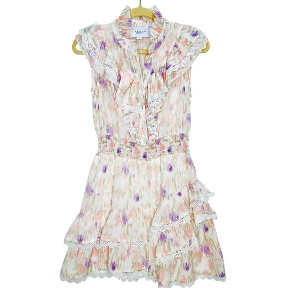 The Shirt by Rochelle Behrens Ruffled Floral Sleeveless Mini Dress Small - Picture 2 of 5